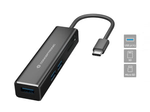DONN08B base para portátil y replicador de puertos USB 3.2 Gen 1 (3.1 Gen 1) Type-C Negro
