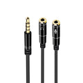 EC1641 cable de audio 0,3 m 3,5mm 2 x 3,5mm Negro