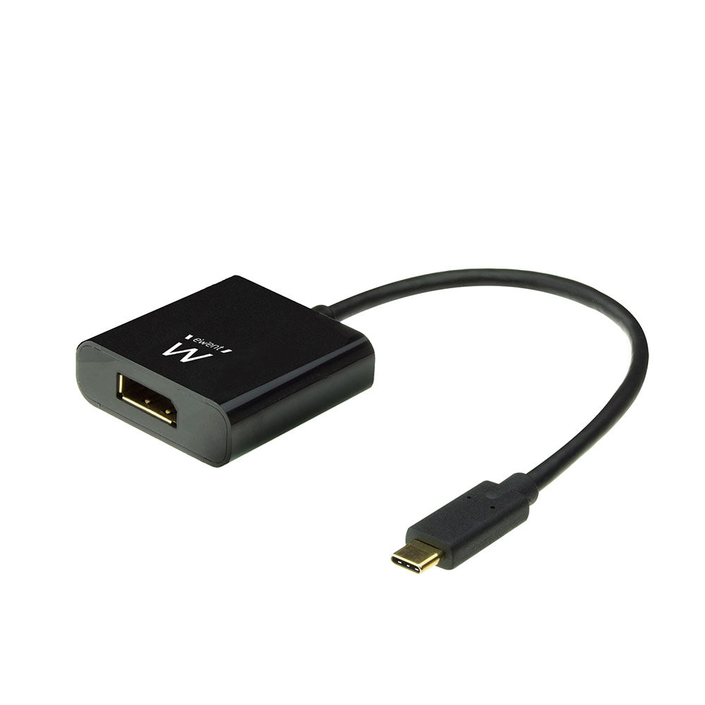 EW9825 adaptador de cable de vídeo 0,15 m USB Tipo C DisplayPort Negro