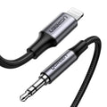 70509 cable de teléfono móvil Plata 1 m 3,5mm Lightning