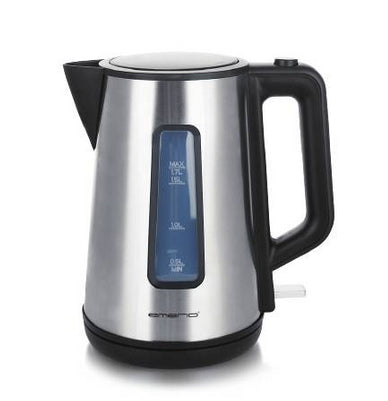 WK-122829 tetera eléctrica 1,7 L 2200 W Negro, Acero inoxidable