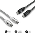 PACK 2 CABLES USB TIPO USB-C A USB-C 1 M BLACK/SILVER