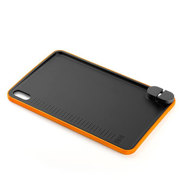 A198011 tabla de cocina para cortar Rectangular Nylon, Silicona Negro, Naranja