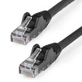 Cable Ethernet CAT6 de 3m - LSZH - Cable de Red de 10 Gigabits de 650MHz y PoE de 100W UTP sin Enganches (Snagless) con Alivio de Tensión - Negro - CAT 6 - ETL