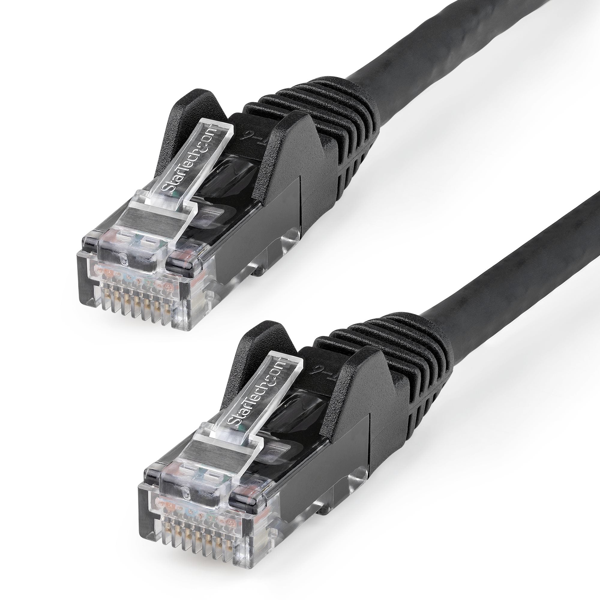 Cable Ethernet CAT6 de 5m - LSZH - Cable de Red de 10 Gigabits de 650MHz y PoE de 100W UTP sin Enganches (Snagless) con Alivio de Tensión - Negro - CAT 6 - ETL