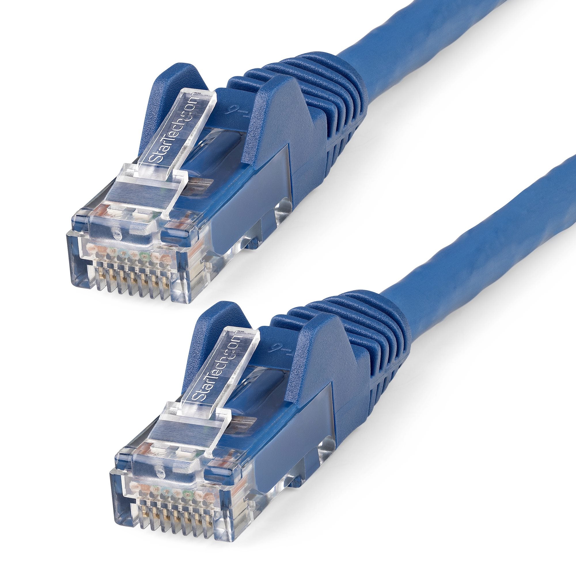 Cable Ethernet CAT6 de 2m - LSZH - Cable de Red de 10 Gigabits de 650MHz y PoE de 100W UTP sin Enganches (Snagless) con Alivio de Tensión - Azul - CAT 6 - ETL