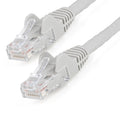 Cable Ethernet CAT6 de 3m - LSZH - Cable de Red de 10 Gigabits de 650MHz y PoE de 100W UTP sin Enganches (Snagless) con Alivio de Tensión - Gris - CAT 6 - ETL