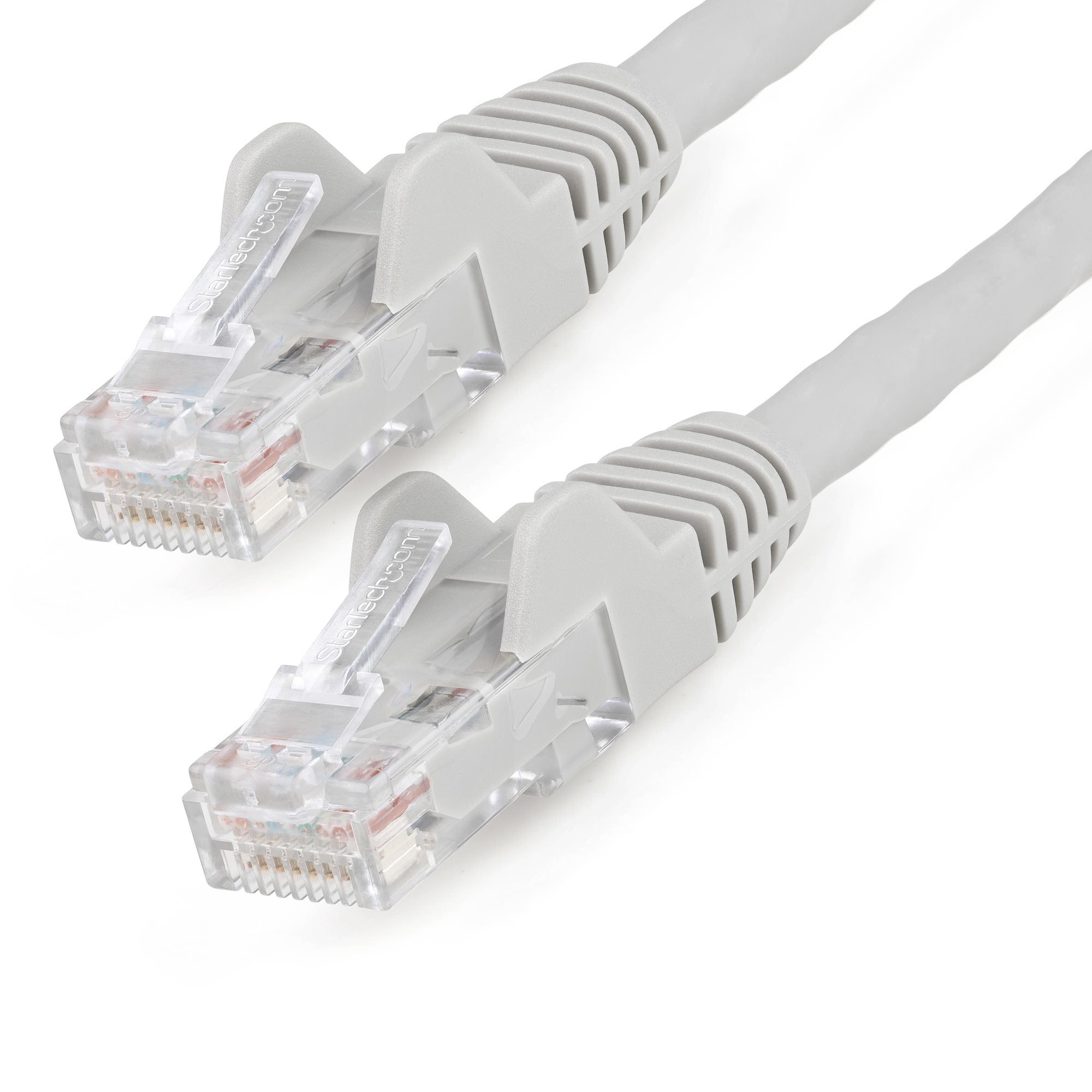 Cable Ethernet CAT6 de 50cm - LSZH - Cable de Red de 10 Gigabits de 650MHz y PoE de 100W UTP sin Enganches (Snagless) con Alivio de Tensión - Gris - CAT 6 - ETL