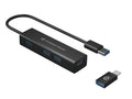 HUBBIES06B hub de interfaz USB 3.2 Gen 1 (3.1 Gen 1) Type-A 5000 Mbit/s Negro