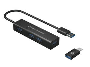 HUBBIES06B hub de interfaz USB 3.2 Gen 1 (3.1 Gen 1) Type-A 5000 Mbit/s Negro