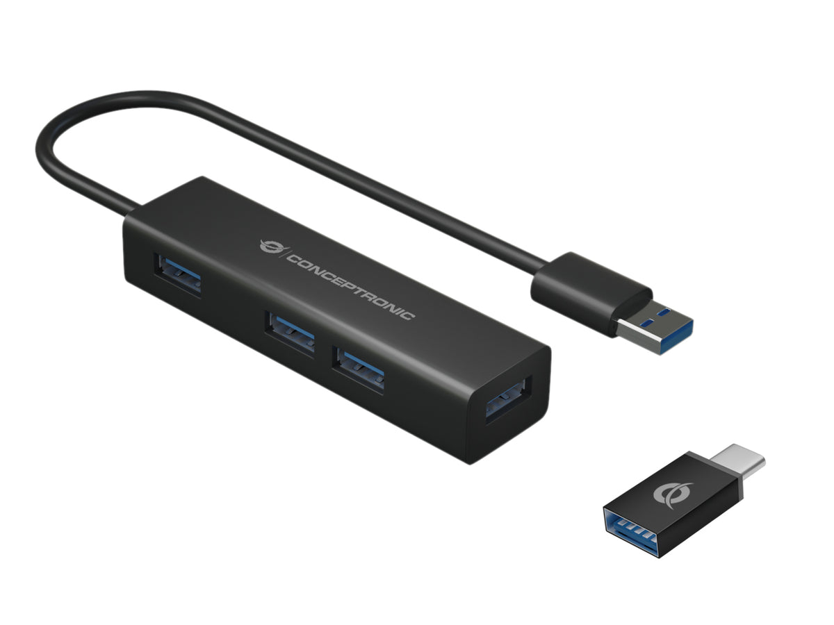 HUBBIES06B hub de interfaz USB 3.2 Gen 1 (3.1 Gen 1) Type-A 5000 Mbit/s Negro