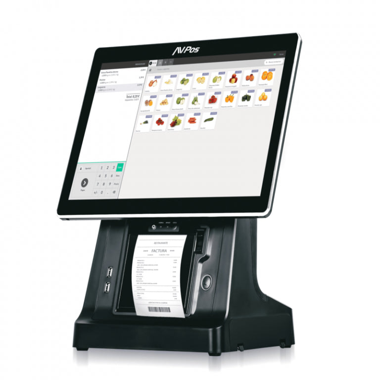 AVP-K6000B-I5-8128 Terminal Punto Venta (TPV) 38,1 cm (15") 1024 x 768 Pixeles Pantalla táctil