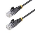Cable Cat6 de 50cm - Delgado - con Conectores RJ45 sin Enganches - Negro