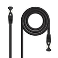 Cable de Red Latiguillo Cat.8.1 2GHz LSZH SSTP AWG26, Negro, 5 m
