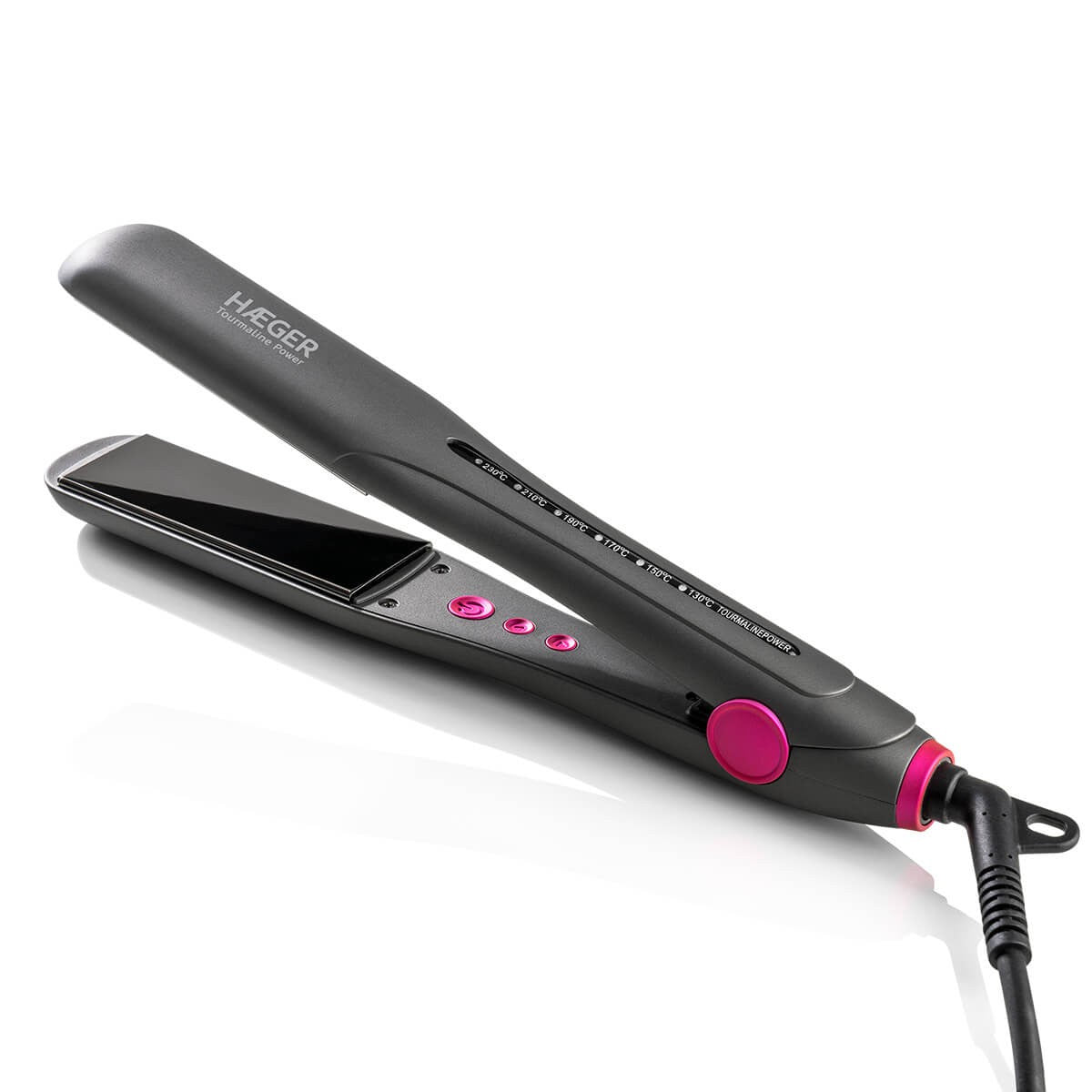 HS-35B.006A Utensilio de peinado Plancha de pelo Caliente Negro, Rosa 230 W 2,5 m