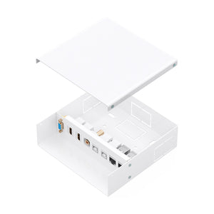 Caja de Conexiones VGA+Jack 3.5+2xHDMI+2xUSB-B+2xRJ45 Cat.6A STP, Blanco