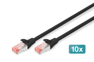Cable de conexión CAT 6 S/FTP, 10 unidades