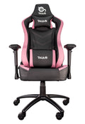 silla Vulture gaming negra/rosa butterfly, base nylon, ruedas nylon