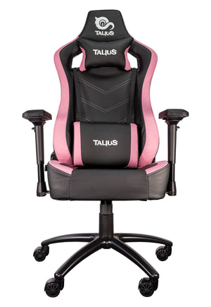 silla Vulture gaming negra/rosa butterfly, base nylon, ruedas nylon