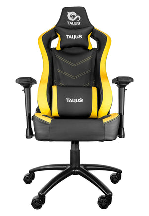 silla Vulture gaming negra/amarilla butterfly, base nylon, ruedas nylon