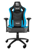 silla Vulture gaming negra/azul butterfly, base nylon, ruedas nylon