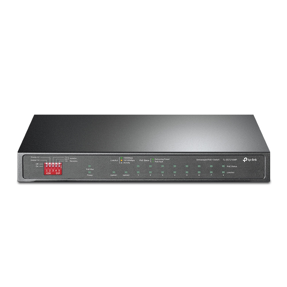 TL-SG1210MP switch No administrado Gigabit Ethernet (10/100/1000) Energía sobre Ethernet (PoE) Negro