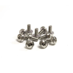 Paquete de 50 Tornillos M6 de 12 mm - Montaje en Racks y Armarios de Servidores de 19&quot  o 10&quot  - Plata - TAA