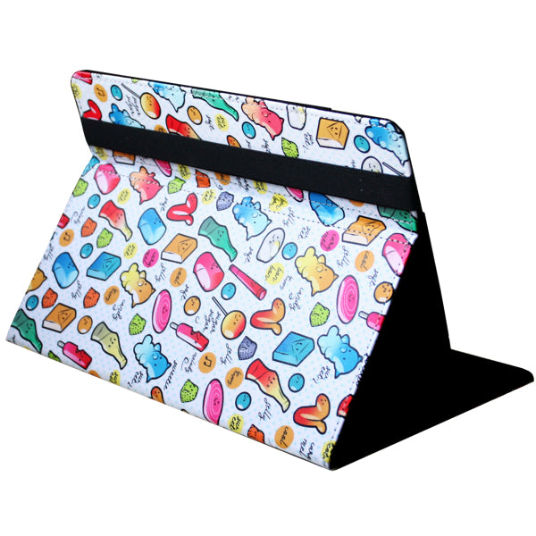 Funda Universal Estampada 9"-11" Cool Candy blanco puntos azules