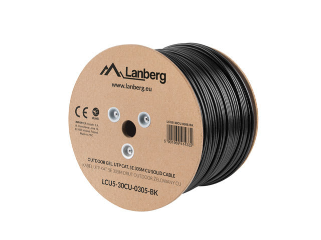 LCU5-12CU-0305-BK cable de red Negro 305 m Cat5e U/UTP (UTP)