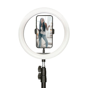 KIT STUDIO LIVE MAX ARO DE LUZ CON TRÍPODE SUELO 1,60 M PARA SMARTPHONE