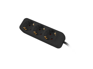 PS0-03F-0150-BK base múltiple 1,5 m 3 salidas AC Interior Negro