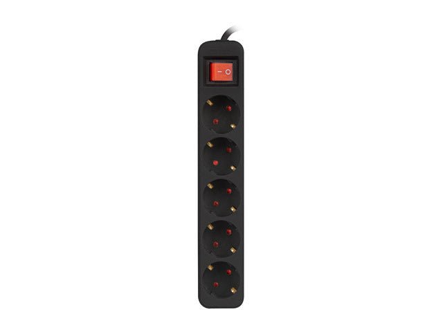 PS1-05F-0150-BK base múltiple 1,5 m 5 salidas AC Interior Negro