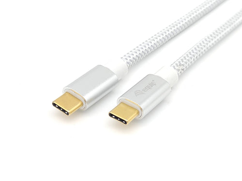 128355 Cable USB 3.2 Gen 2 C a C, M/M, 0,5m, PD 100W , 4K/60Hz, 10Gbps, Blanco