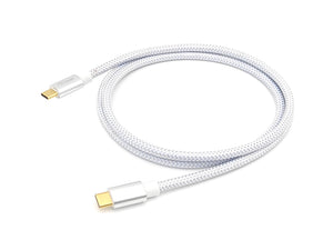 128356 Cable USB 3.2 Gen 2 C a C, M/M, 1,0m, PD 100W , 4K/60Hz, 10Gbps, Blanco