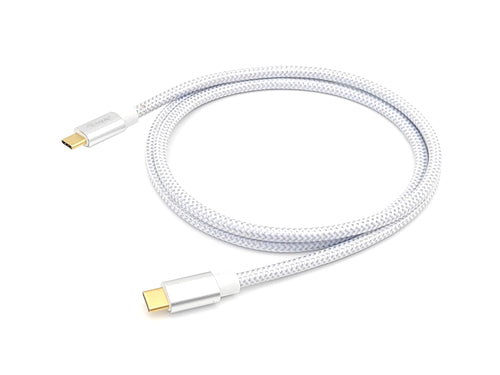 128356 Cable USB 3.2 Gen 2 C a C, M/M, 1,0m, PD 100W , 4K/60Hz, 10Gbps, Blanco
