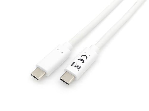 128361 Cable USB 3.2 Gen 1 C a C, M/M , 1,0m, PD 60W, 5Gbps, Blanco