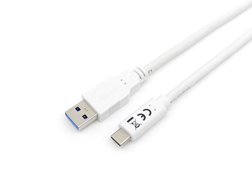 128363 Cable USB 3.2 Gen 1 C a A, M/M , 1,0m, 5Gbps, Blanco