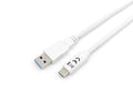 128363 Cable USB 3.2 Gen 1 C a A, M/M , 1,0m, 5Gbps, Blanco