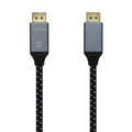 Cable Displayport V1.4 8k@60hz, DP/M-DP/M, Gris/Negro, 2.0m