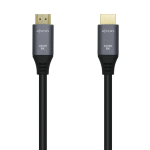 Cable HDMI V2.1 Ultra Alta Velocidad / HEC 8k@60Hz 48Gbps, A/M-A/M, Gris/Negro, 3.0m