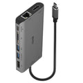 43323 base para portátil y replicador de puertos Alámbrico USB 3.2 Gen 1 (3.1 Gen 1) Type-C Negro, Gris