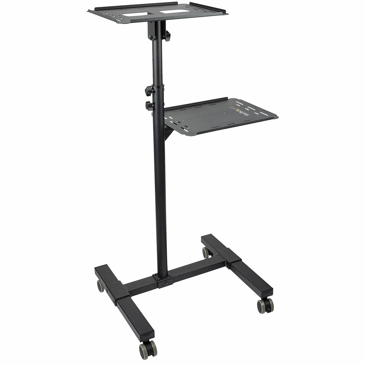 Soporte Móvil para Proyector y Ordenador Portátil - Carrito de Servicio Pesado para Proyector (2 Estantes) - de Altura Ajustable para Presentaciones - con Ruedas Bloqueables