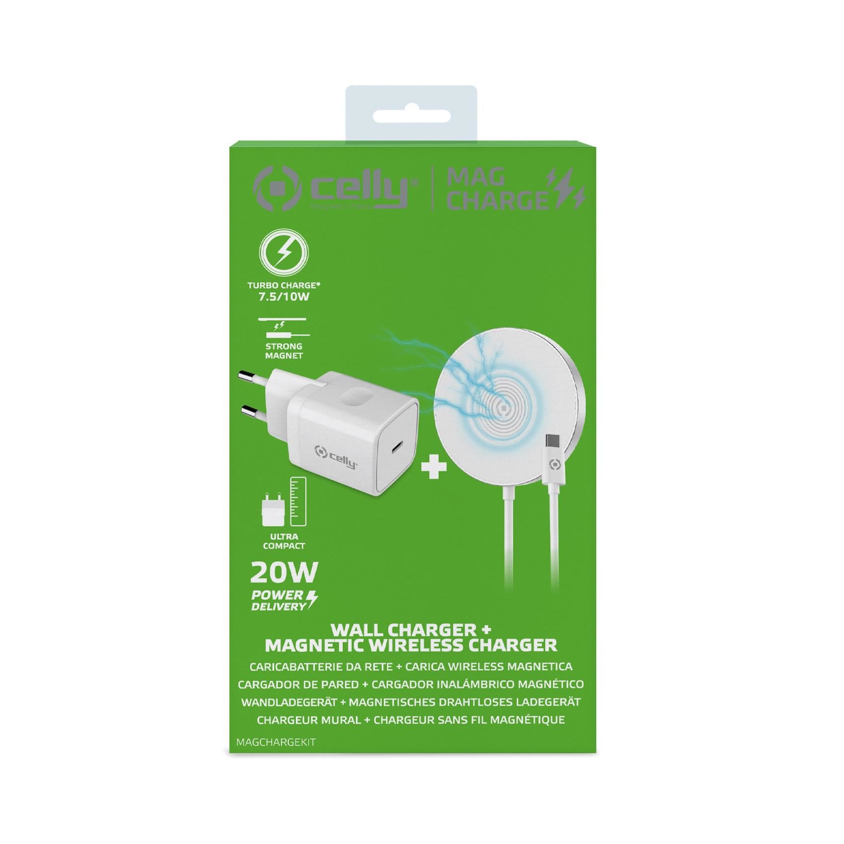 Magchargekit Universal Blanco Corriente alterna Cargador inalámbrico Interior