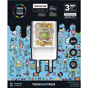 TEC2503 cargador de dispositivo móvil Smartphone Blanco Corriente alterna Interior