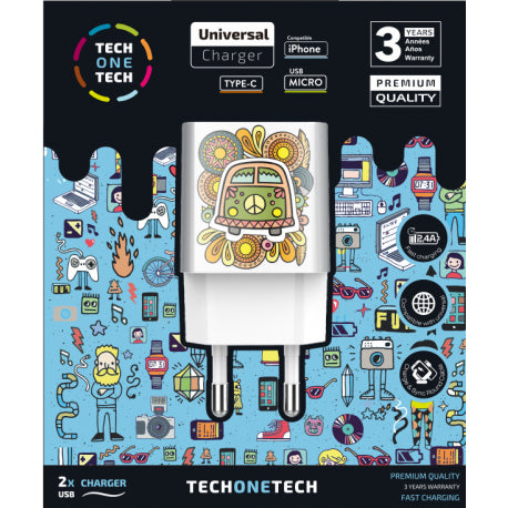 TEC2503 cargador de dispositivo móvil Smartphone Blanco Corriente alterna Interior