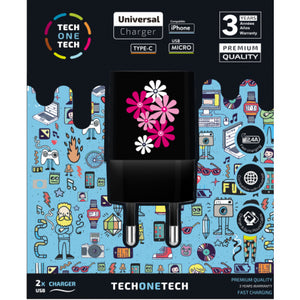 TEC2601 cargador de dispositivo móvil Smartphone Negro Corriente alterna Interior