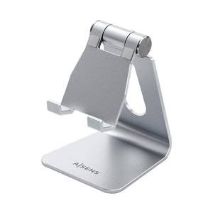 Soporte De Sobremesa Tamaño M Ajustable (1 Pivote) Para Movil / Tablet, Plata