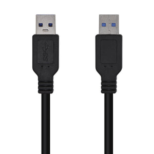 Cable USB 3.0, Tipo A/M-A/M, Negro, 1.0m