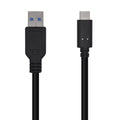 Cable USB 3.1 Gen 2 10 Gbps 3 A, Tipo C/M-A/M, Negro, 1.5m