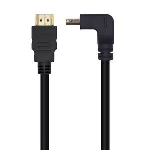 Cable HDMI V2.0 Acodado Premium Alta Velocidad / HEC 4K@60Hz 18Gbps, A/M-A/M, Negro, 2.0m